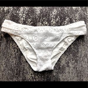 VS White Lace Bikini Bottoms
